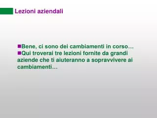 lezioni aziendali