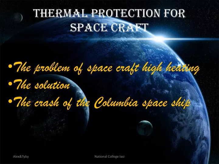thermal protection for space craft