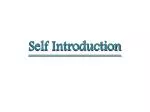 Self Introduction - slide 1