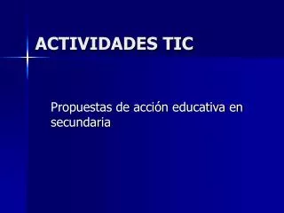actividades tic