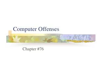 Computer Offenses