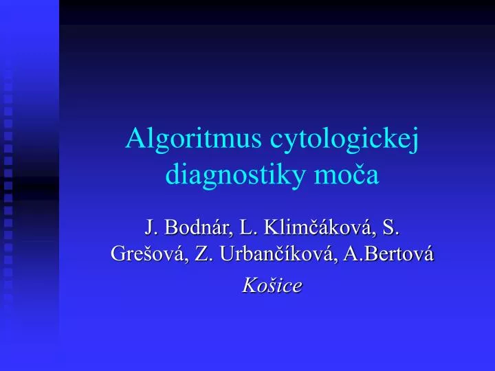 algoritmus cytologickej diagnostiky mo a