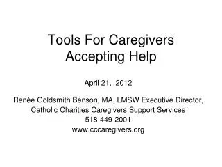Tools For Caregivers Accepting Help