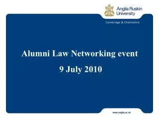 Alumni Law Networking event 9 July 2010