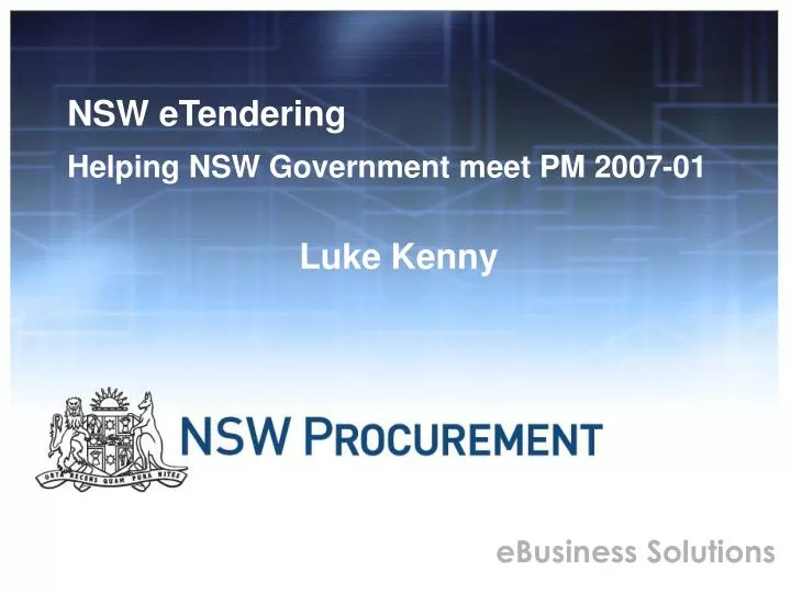 nsw etendering helping nsw government meet pm 2007 01