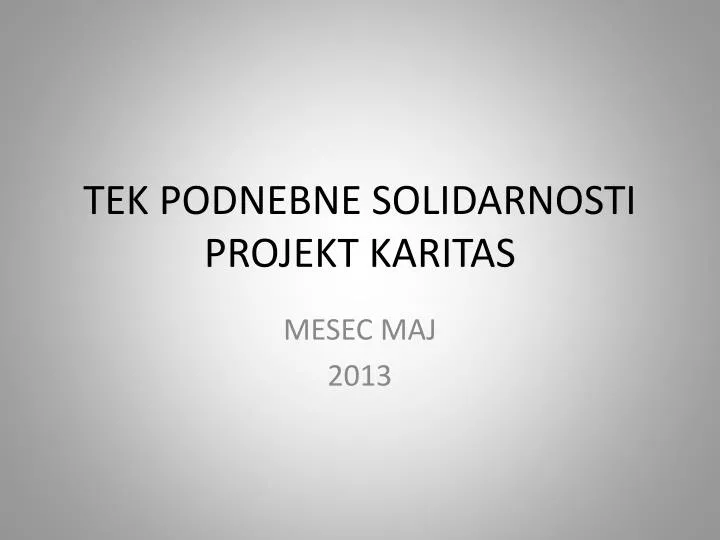 tek podnebne solidarnosti projekt karitas