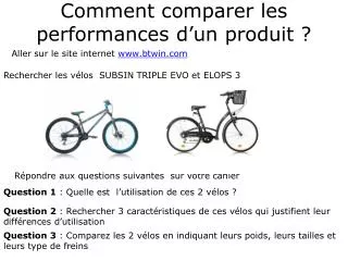 comment comparer les performances d un produit