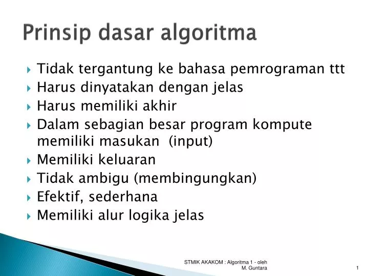 prinsip dasar algoritma