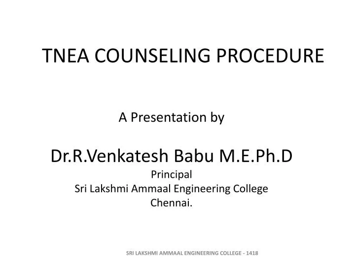 tnea counseling procedure