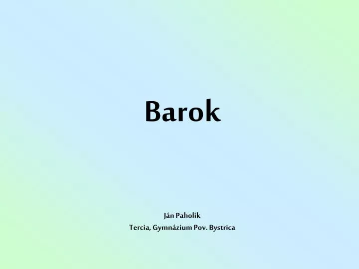 barok