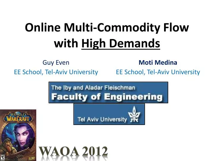 online multi commodity flow with high demands