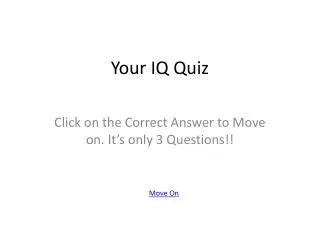 Your IQ Quiz