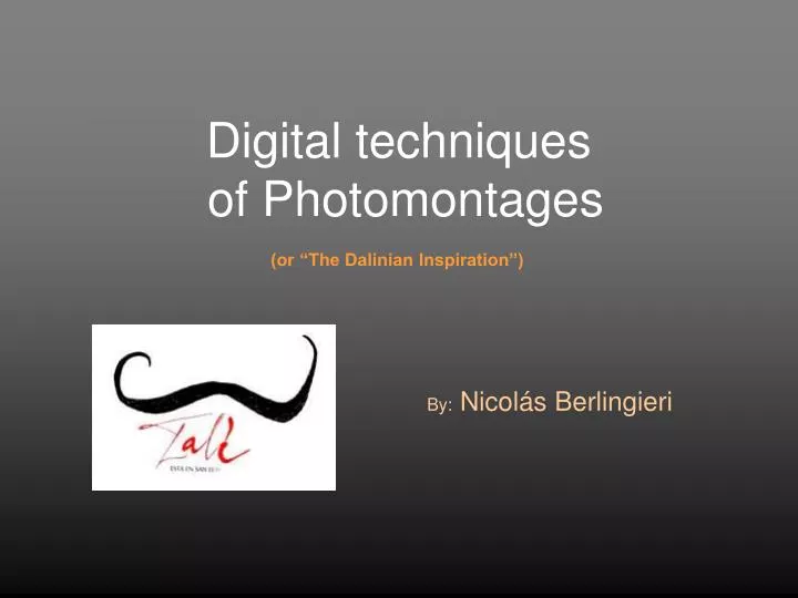 digital techniques of photomontages