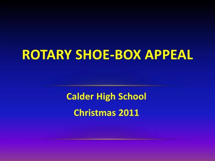 rotary shoe box appeal