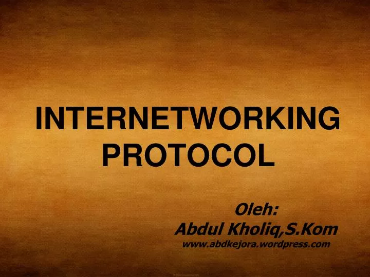 internetworking protocol