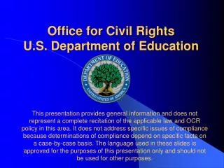 office for civil rights u s department of education