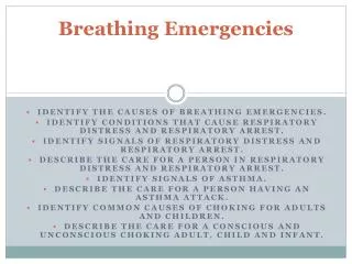 Breathing Emergencies