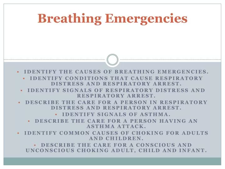 breathing emergencies