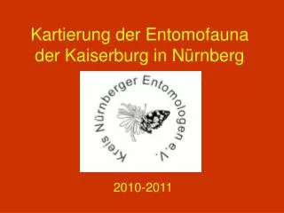 Kartierung der Entomofauna der Kaiserburg in Nürnberg