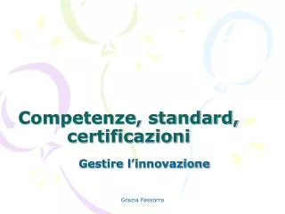 competenze standard certificazioni