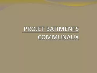 projet batiments communaux