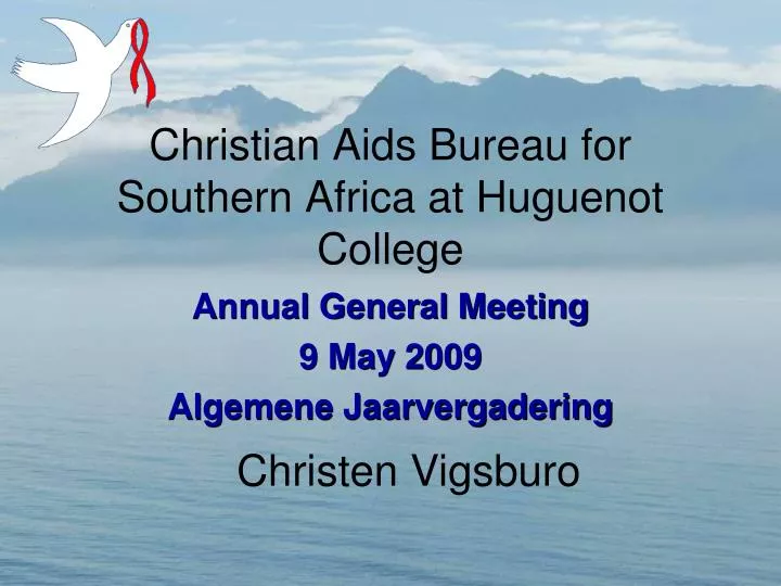 christian aids bureau for southern africa at huguenot college