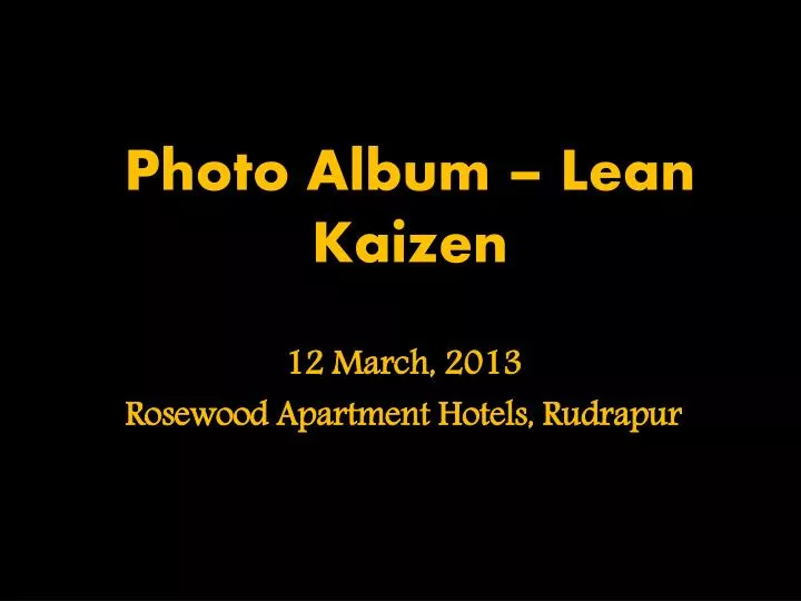 photo album lean kaizen