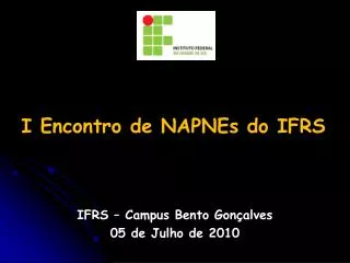 i encontro de napnes do ifrs