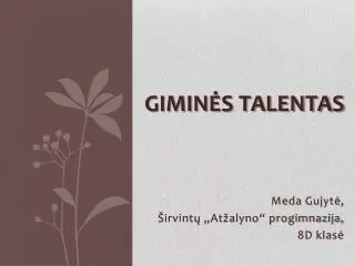gimin s talentas