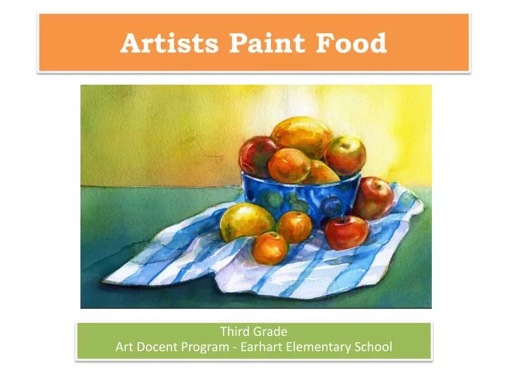 artists paint food