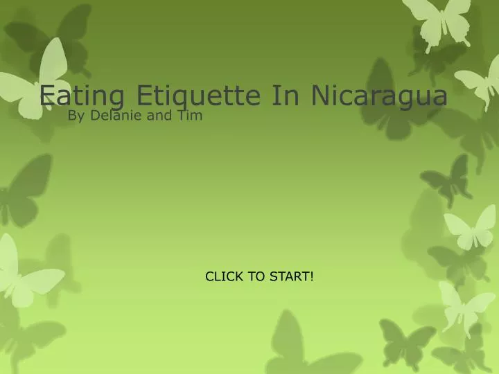 eating etiquette in nicaragua