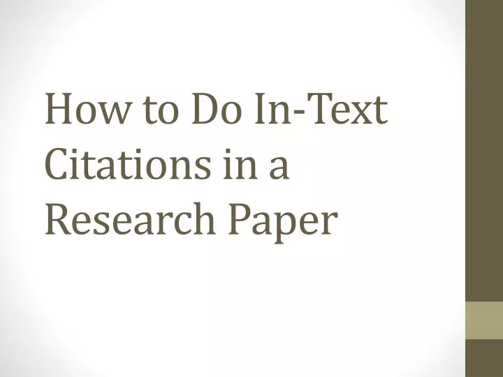 how to do in text citations in a research paper
