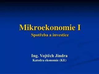mikroekonomie i spot eba a investice
