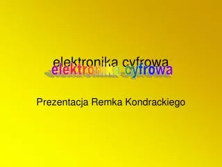 elektronika cyfrowa