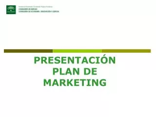 presentaci n plan de marketing