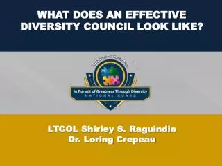 WHAT DOES AN EFFECTIVE DIVERSITY COUNCIL LOOK LIKE?