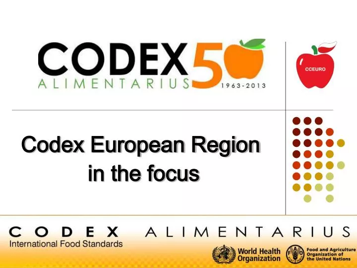 codex european region in the focus