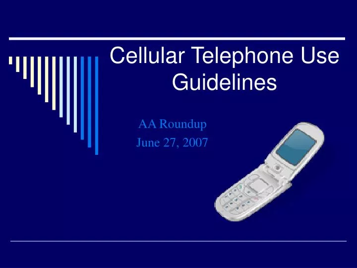 cellular telephone use guidelines