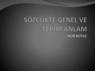 s zc kte genel ve ter m anlam