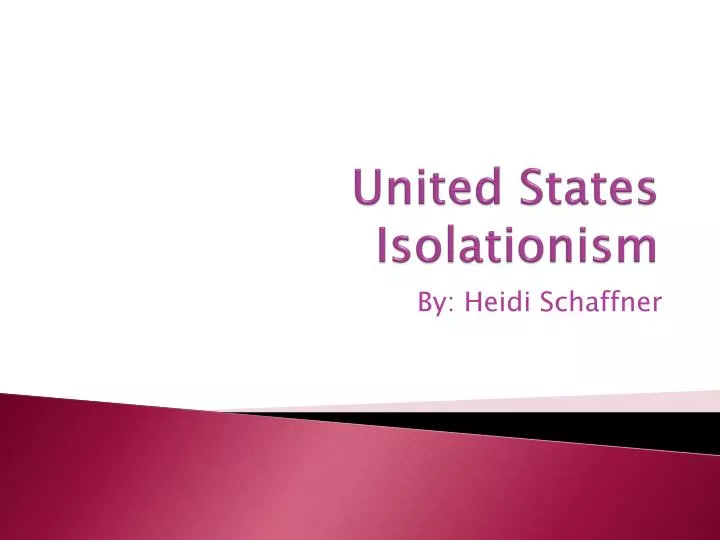 united states isolationism