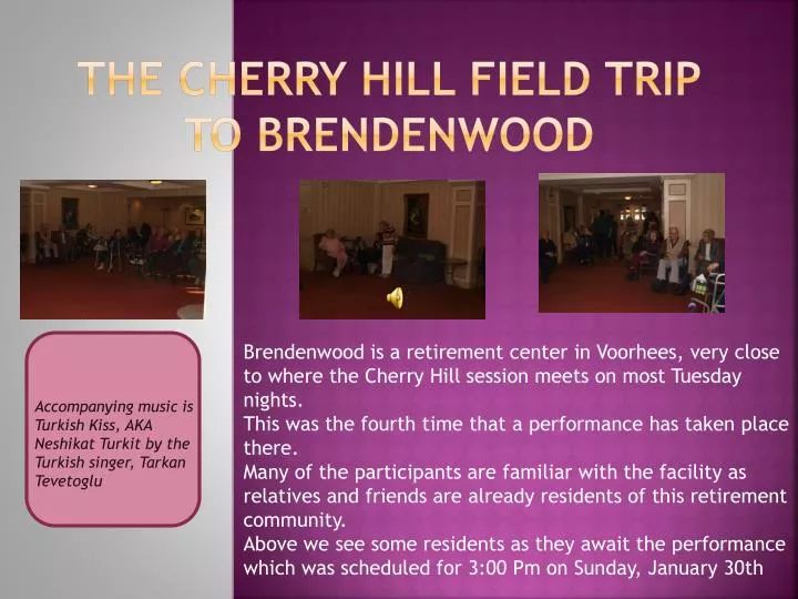 the cherry hill field trip to brendenwood