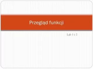 przegl d funkcji