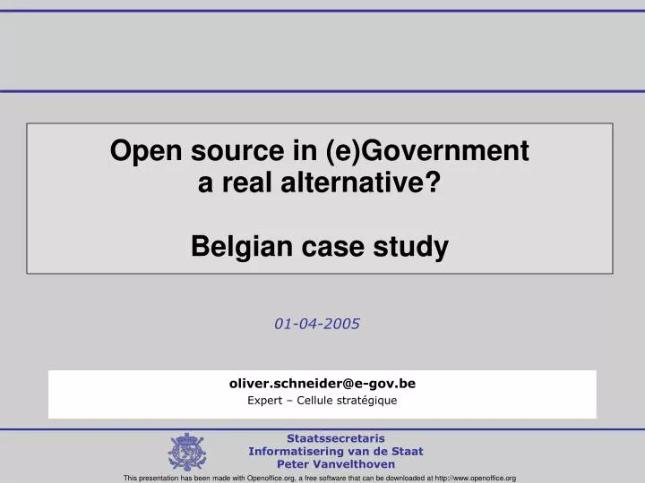 open source in e government a real alternative belgian case study