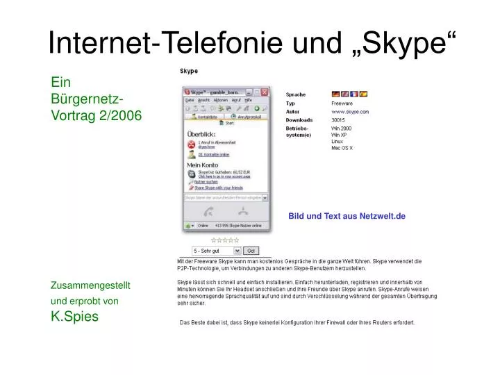 internet telefonie und skype