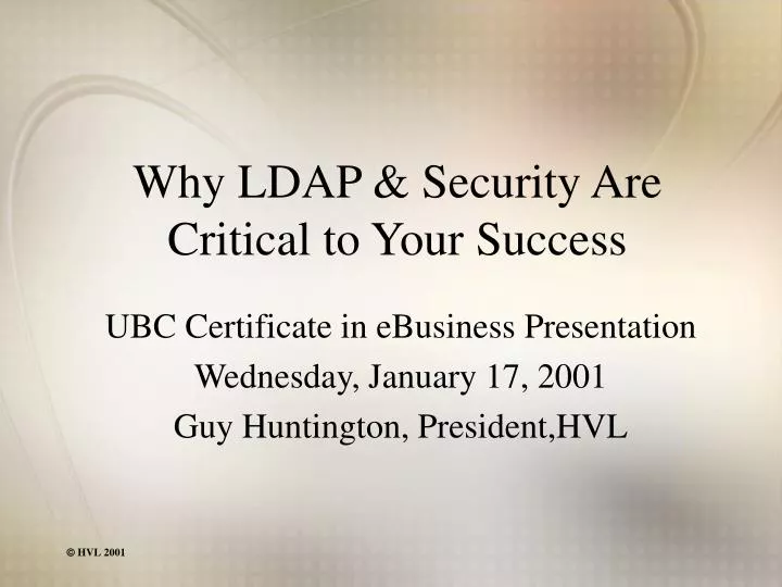 why ldap security are critical to your success