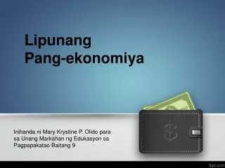 lipunang pang ekonomiya