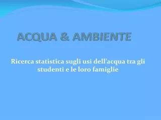 acqua ambiente