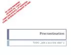 Procrastination - slide 1