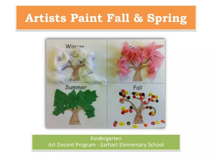 artists paint fall spring