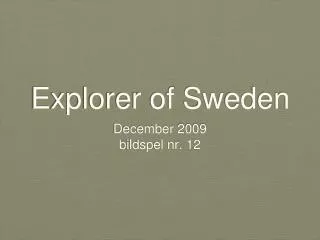 explorer of sweden